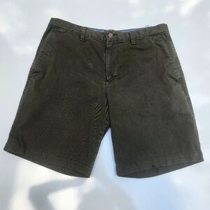 Banana Republic Dark Green AIDEN Men's Flat Front Shorts- Size 33.